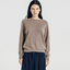 Blake Brushed Wool-Cashmere Sweater Taupe