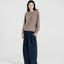 Blake Brushed Wool-Cashmere Sweater Taupe