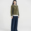 Blake Brushed Wool-Cashmere Sweater Olive