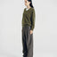 August Structured Wool Trousers Dark Brown