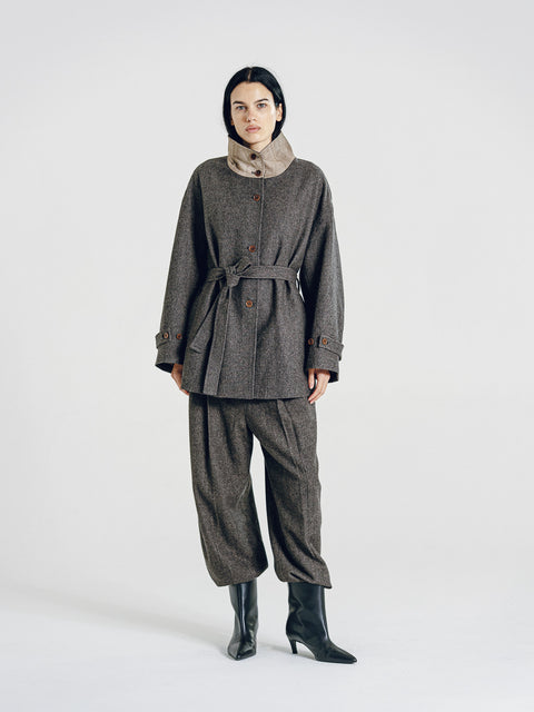 August Wool Belted Coat