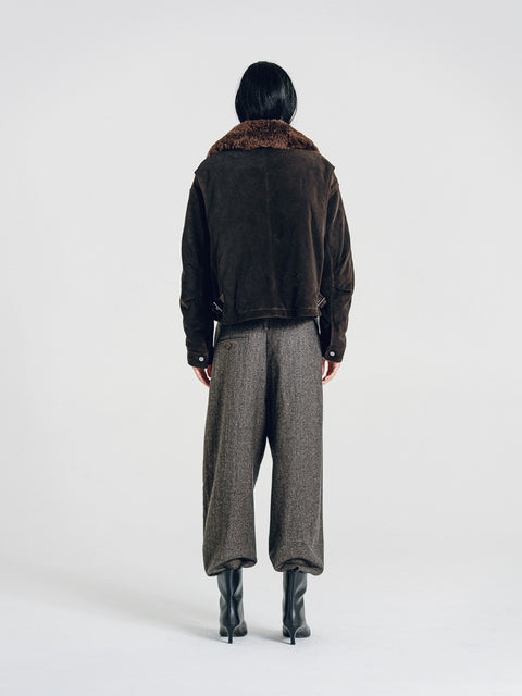 Finley Suede Shearling Padded Jacket