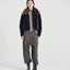 August Structured Wool Trousers Dark Brown