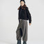August Structured Wool Trousers Dark Brown
