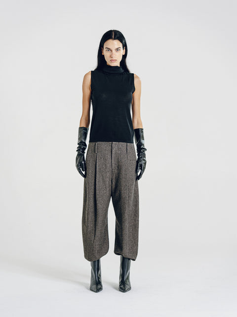 Sena Merino Funnel-Neck Tank Black