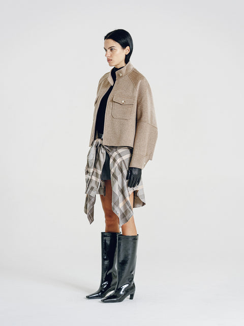 San Francisco Zipper Jacket Taupe (Pre-Order)