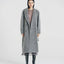 Brushed Wool-Cashmere Double-Breasted Coat Gray