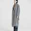 Brushed Wool-Cashmere Double-Breasted Coat Gray