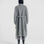 Brushed Wool-Cashmere Double-Breasted Coat Gray