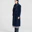 Mora Alpaca Wool Coat and Vest Set Navy