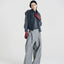 Brushed Wool-Cashmere Zipper Vest Charcoal