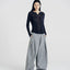 Semi-Sheer Ladder Stitch Sweater Navy