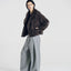 Brushed Wool-Cashmere Peacoat Graphite