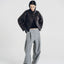 Brushed Wool-Cashmere Jacket Charcoal