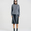 Blake Brushed Wool-Cashmere Sweater Gray