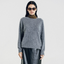 Blake Brushed Wool-Cashmere Sweater Gray
