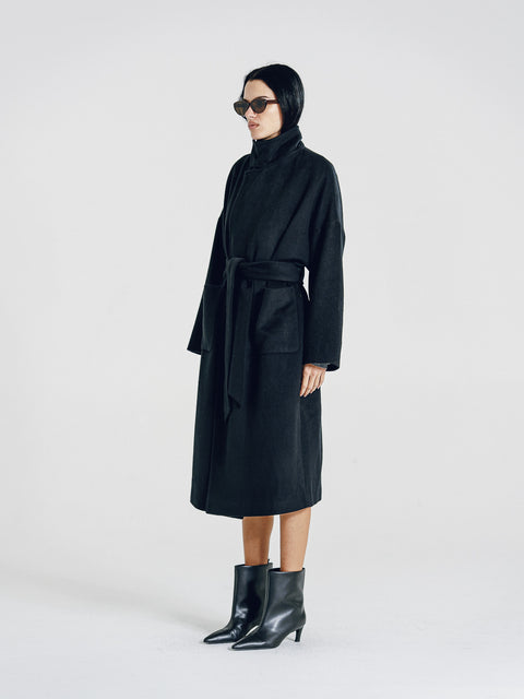Harlow Wool Coat Black (Pre-Order)