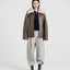 Drew Brown Leather Shearling Aviator Jacket