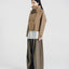 Wool Funnel-Neck Double-Breasted Coat Camel
