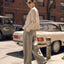 CZ25008 Beige Textured Classic Box Jacket