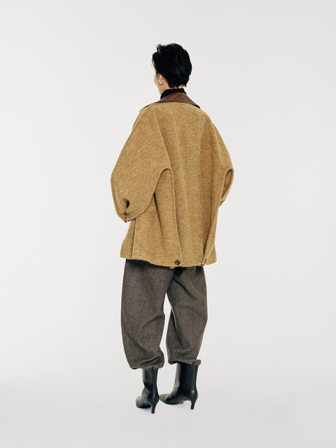 Marlowe Contrast Collar Wool Coat