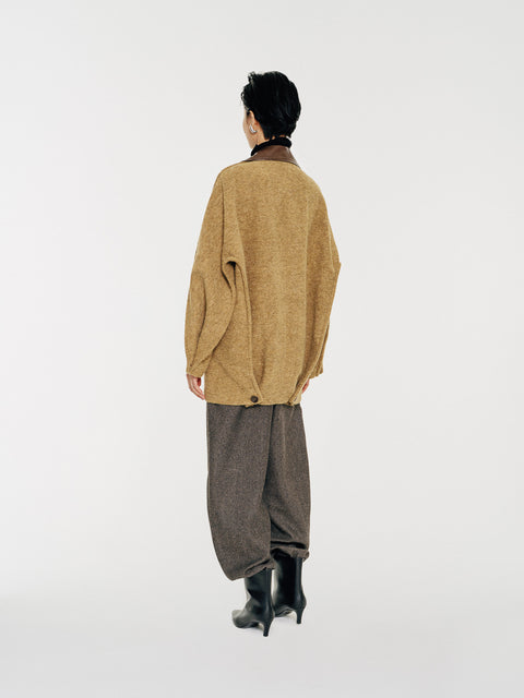 Marlowe Contrast Collar Wool Coat