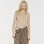 Sora Two tone Wool Blend Knit Top Oatmeal