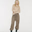 Sora Two tone Wool Blend Knit Top Oatmeal