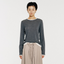 Sora Two tone Wool Blend Knit Top Gray