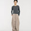 Sora Two tone Wool Blend Knit Top Gray