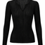 Semi-Sheer Ladder Stitch Sweater Black