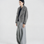 Brushed Wool-Cashmere Peacoat Gray