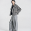 Brushed Wool-Cashmere Peacoat Gray