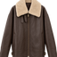 Drew Brown Leather Shearling Aviator Jacket