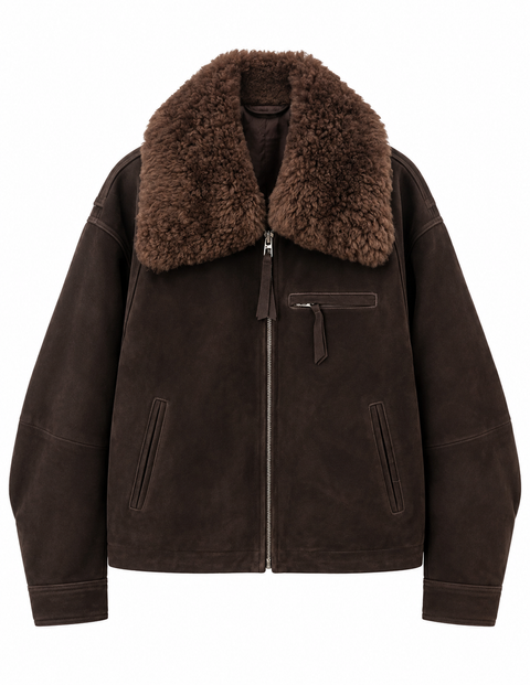 Finley Suede Shearling Padded Jacket