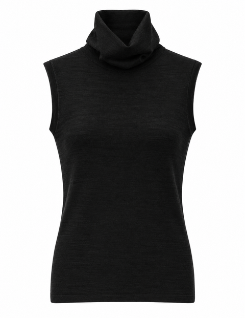 Sena Merino Funnel-Neck Tank Black
