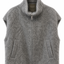 Brushed Wool-Cashmere Zipper Vest Gray