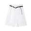 LT26036 Shorts with Belt White