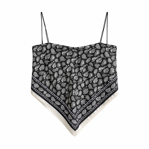 LT26028 Paisley Scarf Top